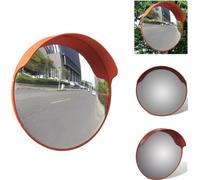 vidaXL Espejo de tráfico convexo, plástico de policarbonato, color naranja, 45 cm, para uso en exteriores - Señales de tráfico