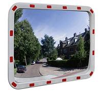 vidaXL Espejo convexo rectangular de tráfico con reflectores 60 x 80 cm