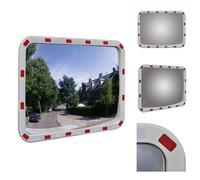vidaXL Espejo de tráfico convexo, rectangular, de 40x80 cm, con reflectores - Señales de tráfico