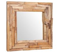 vidaXL Espejo decorativo cuadrado teca 60x60 cm