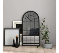 vidaXL Espejo hierro negro para uso interior 90x45 cm
