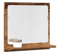 vidaXL Espejo mueble baño madera ingeniería 40x11x37 cm en color Roble Sonoma/Roble artisan/Gris hormigón y más | almacenamiento funcional diseño moderno para baño dormitorio sala