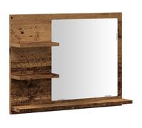 vidaXL Espejo mueble de baño Madera envejecida 60x10,5x45 cm - Armario con espejo