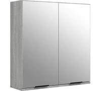 vidaXL Espejo para baño, color gris Sonoma, 64x20x67 cm