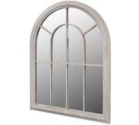 vidaXL Espejo Rústico en Forma de Arco Hierro Vidrio Blanco Antiguo Dimensiones 115 x 50 cm, 89 x 69 cm, 116 x 60 cm