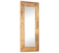 vidaXL Espejo Tallado a Mano de Pared para Pasillo Madera Maciza de Mango Dimensiones 50 x 50 x 2.5 cm, 80 x 50 x 2.5 cm, 110 x 50 x 2.5 cm