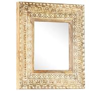 vidaXL Espejo Tallado a Mano Madera Maciza de Mango 50x50x2,6 cm