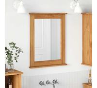 vidaXL Espejo VIGO, color miel, 55,5 x 5 x 70 cm, madera maciza de pino
