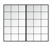 vidaXL Espejos de pared 2 uds metal negro 100x60 cm