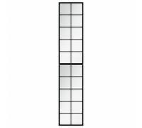 vidaXL Espejos de Pared 2 uds, Espejos Rectangulares Colgantes, Espejo de Maquillaje Vestidor, Decoración para Pasillo Baño, Metal Negro 100x40 cm