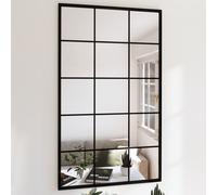vidaXL Espejos de pared rectangulares colgantes (2 uds) metal negro 100x40, 80x60, 100x60 cm
