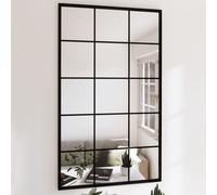 vidaXL Espejos de pared 3 uds metal negro 100x60 cm