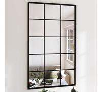 vidaXL Espejos de pared 4 uds metal negro 100x60 cm