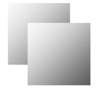 vidaXL Espejos de pared cuadrados 2 unidades vidrio 40x40 cm