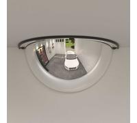 vidaXL 2x Espejos de Tráfico Mitad Combada Señal Automóvil Garaje Taller Entrada Coche Vehículos Carretera Transportación Acrílico Ø40 cm