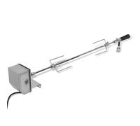 vidaXL Espetón para asados/barbacoa con motor profesional acero 900 mm