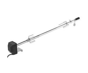 vidaXL Espetón para asados y barbacoa con motor acero 1200 mm