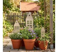 vidaXL Estaca de Jardín 3 uds. 41 x 10 x 0,08 cm Acero inoxidable