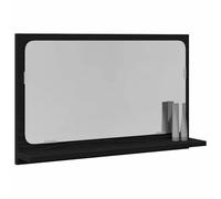 vidaXL Estante con Espejo Roble Negro 60 x 10,5 x 37 cm | Ideal para baños compactos, Hecho de madera engineered, El look mate le da un toque de clase