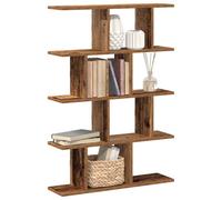 vidaXL Estante cubo de pared 12 compartimentos madera envejecida