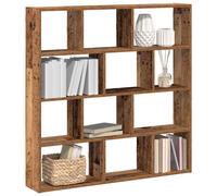 vidaXL Estante cubo de pared 12 compartimentos madera envejecida