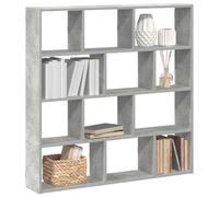 vidaXL Estante cubo de pared 12 compartimentos madera gris hormigón