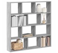 vidaXL Estante cubo de pared 12 compartimentos madera gris sonoma