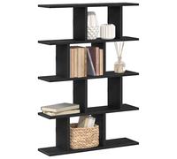 vidaXL Estante cubo de pared 12 compartimentos madera ingeniería negro