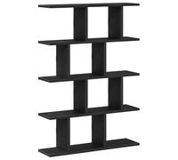 vidaXL Estante cubo de pared 12 compartimentos madera ingeniería negro