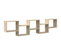 vidaXL Estante cubo de pared 5 compartimentos madera roble Sonoma