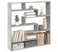 vidaXL Estante cubo de pared 7 compartimentos madera gris hormigón