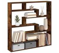 vidaXL Estante cubo de pared 7 compartimentos madera roble ahumado