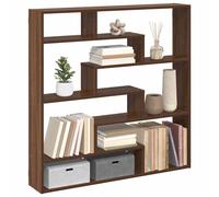 vidaXL Estante cubo de pared 7 compartimentos madera roble marrón