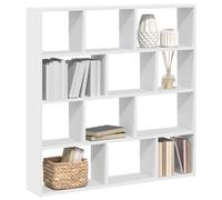 vidaXL Estante cubo pared 12 compartimentos madera ingeniería blanco