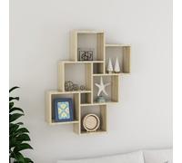 vidaXL Estante cubo pared madera contrachapada roble Sonoma 78x15x93cm