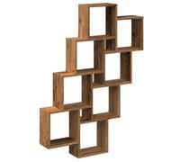 vidaXL Estante cubo de pared madera ingeniería envejecida 90x15x119,5 cm