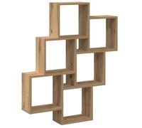 vidaXL Estante cubo de pared madera de ingeniería Roble Artisan 78x15x93 cm