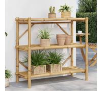 vidaXL Estante de 3 niveles bambú 100x40x90 cm