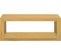 vidaXL Estante de baño de pared, 90x45x35 cm, madera maciza de teca