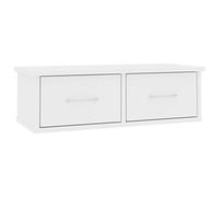 vidaXL Estante de Cajones para Pared Contrachapada Casa Decoración Diseño Bricolaje Mobiliario Mueble Estantería Repisa Balda 60x26x18,5cm Blanco
