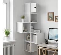 vidaXL Estante de Esquina de Pared Blanco 48 x 48 x 120 cm