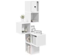 vidaXL Estante de Esquina de Pared Blanco 48 x 48 x 120 cm