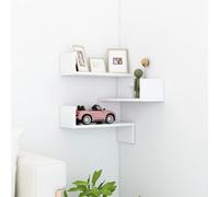 vidaXL Estante de esquina de pared madera contrachapada 40x40x50 cm
