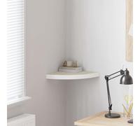 vidaXL Estante de esquina de pared MDF roble y blanco 35x35x3,8 cm