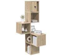 vidaXL Estante de Esquina de Pared Roble Sonoma 48 x 48 x 120 cm