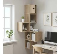 vidaXL Estante de Esquina de Pared Roble Sonoma 48 x 48 x 120 cm