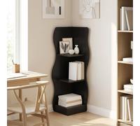 vidaXL Estante de esquina Negro 34 x 33 x 102 cm Madera de ingeniería