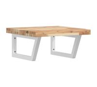 vidaXL Estante de Lavabo de Pared Acero y Madera Maciza de Acacia