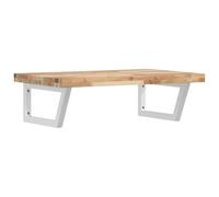 vidaXL Estante de Lavabo de Pared Acero y Madera Maciza de Acacia