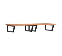 vidaXL Estante de lavabo de pared de acero y madera maciza de haya